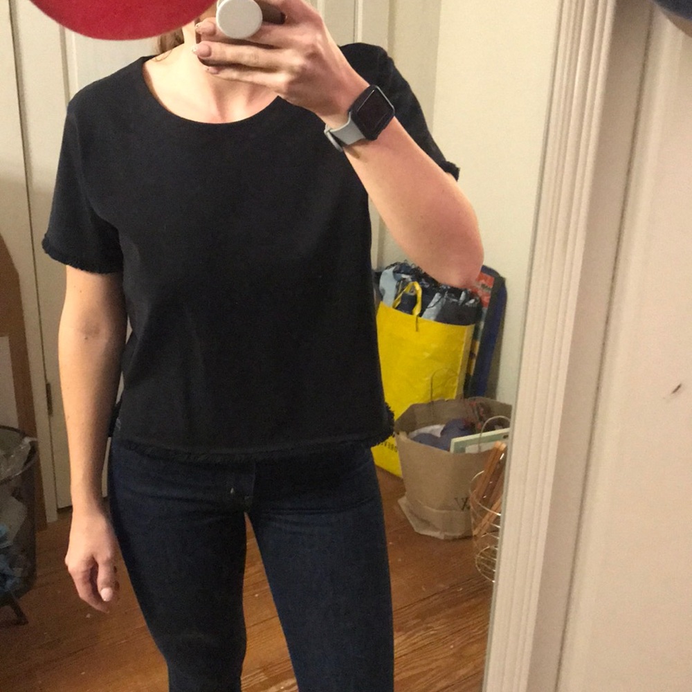 MADEWELL | Raw hem black tee